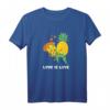 Liebe ist Liebe Ananas Und Pizza - Lustiges Vintage 90er Jahre Pizza T-Shirt für Pizza-Fans und soziale Unterstützer