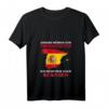 Damen T-Shirt mit V-Ausschnitt: Ich muss nur nach Spanien - Perfekt als Urlaubs- oder Fan-Geschenk mit Flagge & Umriss