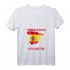 Damen T-Shirt mit V-Ausschnitt: Ich muss nur nach Spanien - Perfekt als Urlaubs- oder Fan-Geschenk mit Flagge & Umriss