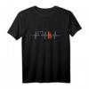 Sri Lanka mit Herzschlag EKG Vintage Flagge T-Shirt – Stylisches Fan-Shirt für Sri Lanka Liebhaber und Urlauber