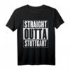 HapPanda T-Shirt mit 'Straight Outta Stuttgart' - Personalisierte Stuttgart Geschenkidee für Geburtstagskinder und Stadtliebhaber