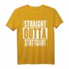HapPanda T-Shirt mit 'Straight Outta Stuttgart' - Personalisierte Stuttgart Geschenkidee für Geburtstagskinder und Stadtliebhaber