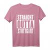 HapPanda T-Shirt mit 'Straight Outta Stuttgart' - Personalisierte Stuttgart Geschenkidee für Geburtstagskinder und Stadtliebhaber