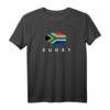 Rugby-Text mit Südafrika-Flagge T-Shirt – Perfektes Geschenk für Rugby-Fans & Unterstützer für Spiele in Frankreich