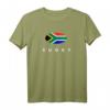 Rugby-Text mit Südafrika-Flagge T-Shirt – Perfektes Geschenk für Rugby-Fans & Unterstützer für Spiele in Frankreich