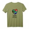 South Africa Heart Artwork T-Shirt – Cooles Minimalistisches Afrika Design, Perfekt Als Geschenk für Afrikaner, Künstler und Afrika-Liebhaber zu Geburtstag, Weihnachten & mehr