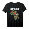 Afrika Karte Südafrika Big Five Safari T-Shirt - Perfektes Geschenk für Wildlife- & Afrika-Fans, Urlaub & Safari Liebhaber