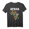 Afrika Karte Südafrika Big Five Safari T-Shirt - Perfektes Geschenk für Wildlife- & Afrika-Fans, Urlaub & Safari Liebhaber