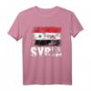Syrien Flagge T-Shirt | Damaskus Flagge Geschenk für Reisen, Festivals und nationale Feierlichkeiten