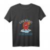 Damen Satan T-Shirt mit Spruch 'Ganz dünnes Eis mein Freund' – Witziges Teufel Design mit V-Ausschnitt, perfekt für Humor und auffälligen Style