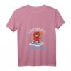 Damen Satan T-Shirt mit Spruch 'Ganz dünnes Eis mein Freund' – Witziges Teufel Design mit V-Ausschnitt, perfekt für Humor und auffälligen Style