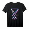 Lucifer Schild Gothic T-Shirt – Ästhetisches Teufels-Symbol, perfekt für Gothic-Fans und zum HapPanda