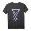 Lucifer Schild Gothic T-Shirt – Ästhetisches Teufels-Symbol, perfekt für Gothic-Fans und zum HapPanda