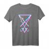 Lucifer Schild Gothic T-Shirt – Ästhetisches Teufels-Symbol, perfekt für Gothic-Fans und zum HapPanda