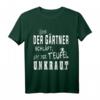 Wenn der Gärtner schläft, näht der Teufel Unkraut T-Shirt – Lustiges Gartenmotiv als Geschenk für Hobbygärtner, Landschaftsgärtner und Gartenfreunde