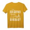 Wenn der Gärtner schläft, näht der Teufel Unkraut T-Shirt – Lustiges Gartenmotiv als Geschenk für Hobbygärtner, Landschaftsgärtner und Gartenfreunde