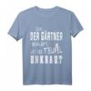 Wenn der Gärtner schläft, näht der Teufel Unkraut T-Shirt – Lustiges Gartenmotiv als Geschenk für Hobbygärtner, Landschaftsgärtner und Gartenfreunde