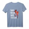 Humorvolles Junggesellinnenabschied T-Shirt mit Teufel-Design und Spruch 'Das Böse Hat Titten' – Perfekt für Polterabend & Junggesellinnenparty