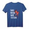 Humorvolles Junggesellinnenabschied T-Shirt mit Teufel-Design und Spruch 'Das Böse Hat Titten' – Perfekt für Polterabend & Junggesellinnenparty