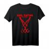 Grunge Satanismus T-Shirt mit Hölle und Hail Satan Motiv – Okkultes Design für Gothic, Halloween & Teufelsfans