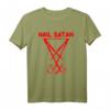 Grunge Satanismus T-Shirt mit Hölle und Hail Satan Motiv – Okkultes Design für Gothic, Halloween & Teufelsfans