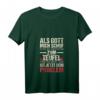 Damen T-Shirt 'Als Gott Mich Schuf Ging Er Grinsend Zum Teufel' mit V-Ausschnitt – Witziges Geschenk für Geburtstag, Muttertag, Vatertag & Weihnachten