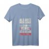 Damen T-Shirt 'Als Gott Mich Schuf Ging Er Grinsend Zum Teufel' mit V-Ausschnitt – Witziges Geschenk für Geburtstag, Muttertag, Vatertag & Weihnachten