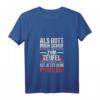 Damen T-Shirt 'Als Gott Mich Schuf Ging Er Grinsend Zum Teufel' mit V-Ausschnitt – Witziges Geschenk für Geburtstag, Muttertag, Vatertag & Weihnachten