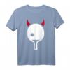 Tischtennis Teufel T-Shirt mit Schläger und roten Hörnern – Lustiges Sportshirt für Tischtennisspieler & Fans