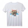 Eat Trash Hail Satan Raccoon T-Shirt – Sarkastisches Tierdesign für Rock-, Emo- und Goth-Fans, perfekt für Halloween & Konzerte