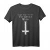 Ich bin hier, um die Arbeit des Teufels zu erledigen T-Shirt – Okkultes Satan-Design für Halloween, Gruselpartys & Dark Humor Fans