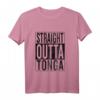 Straight Outta Tonga T-Shirt für Reisen, Geburtstag & Weihnachten - Lustiges Vintage-Style Geschenk für Weltenbummler, Nerds & Tongan-Wurzeln